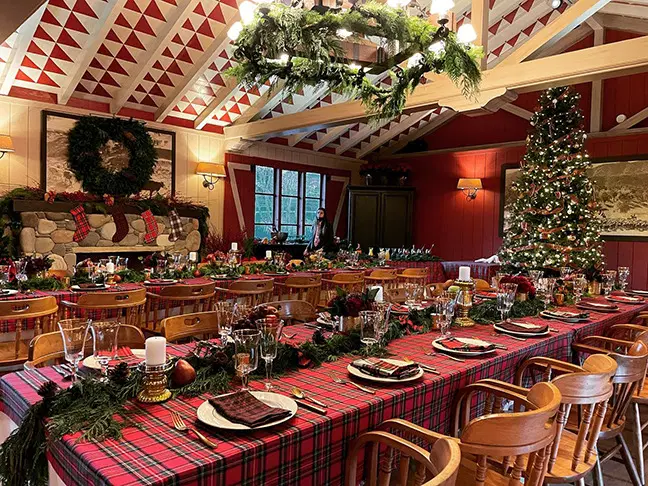 holiday dining area for Nathan Turners Holiday Workshop