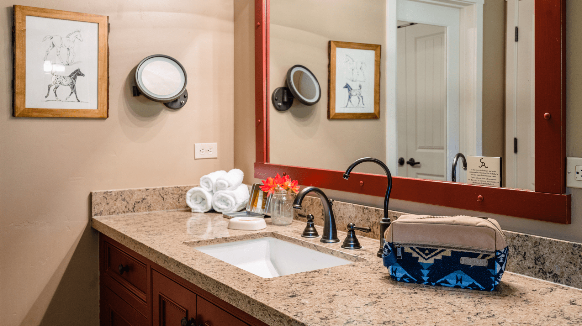 Bathroom inside Golf View Cottage