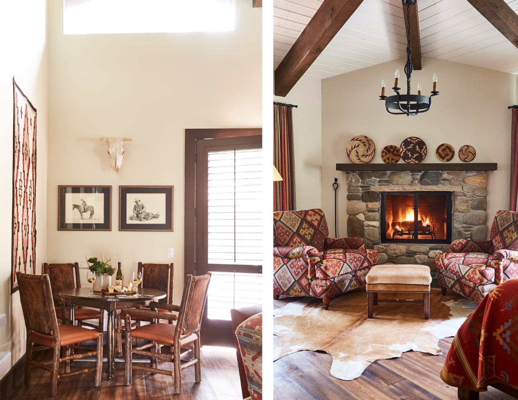 Jackson house interior. Dining area and lounge area