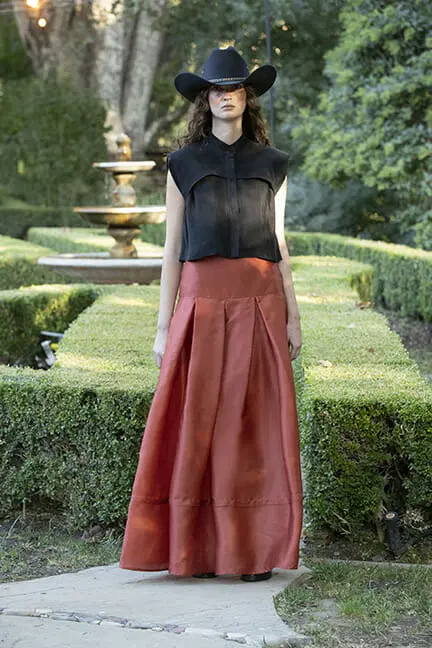 person wearing Designer Heidi Merrick's RNCH outfit