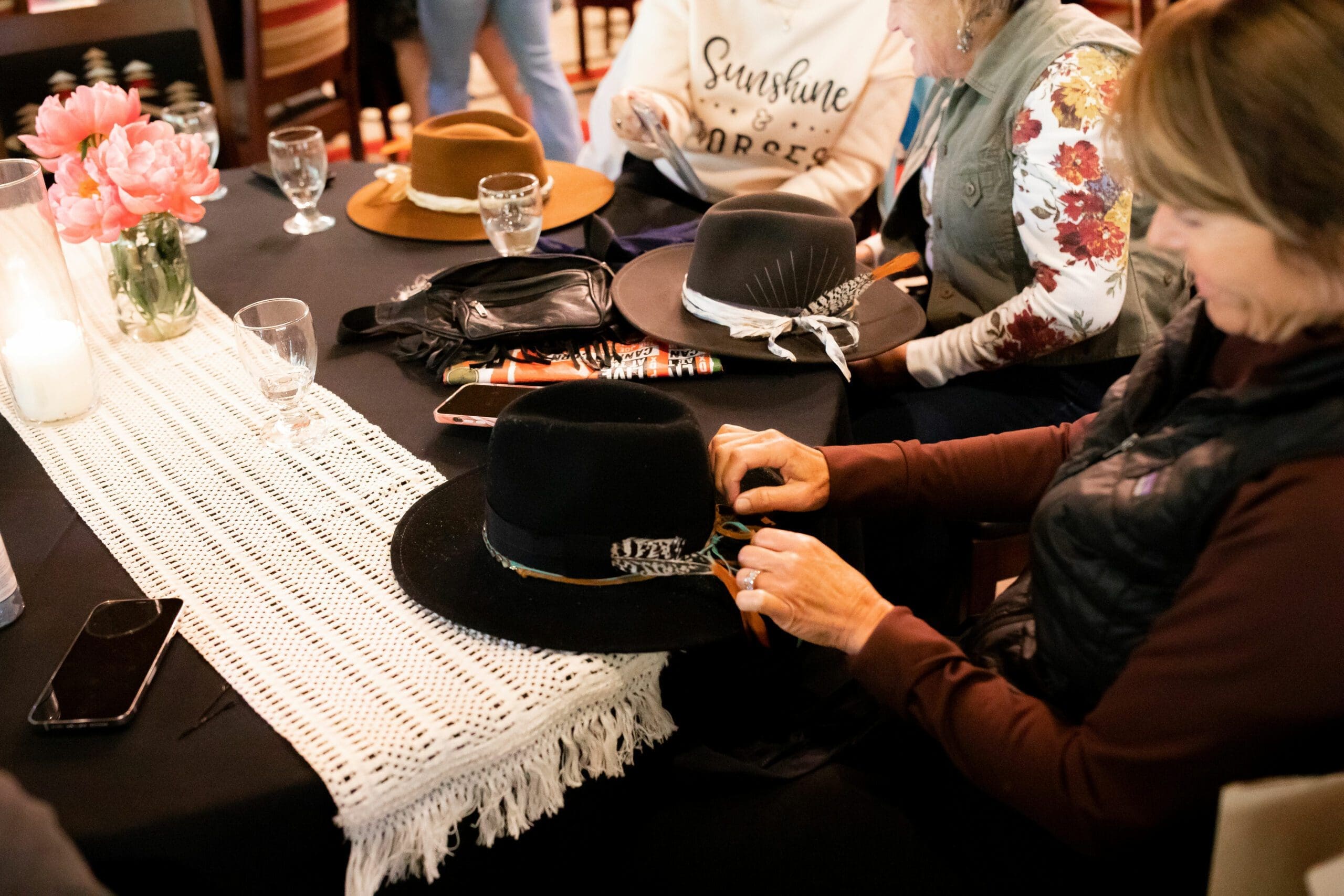 people making cowboy hats