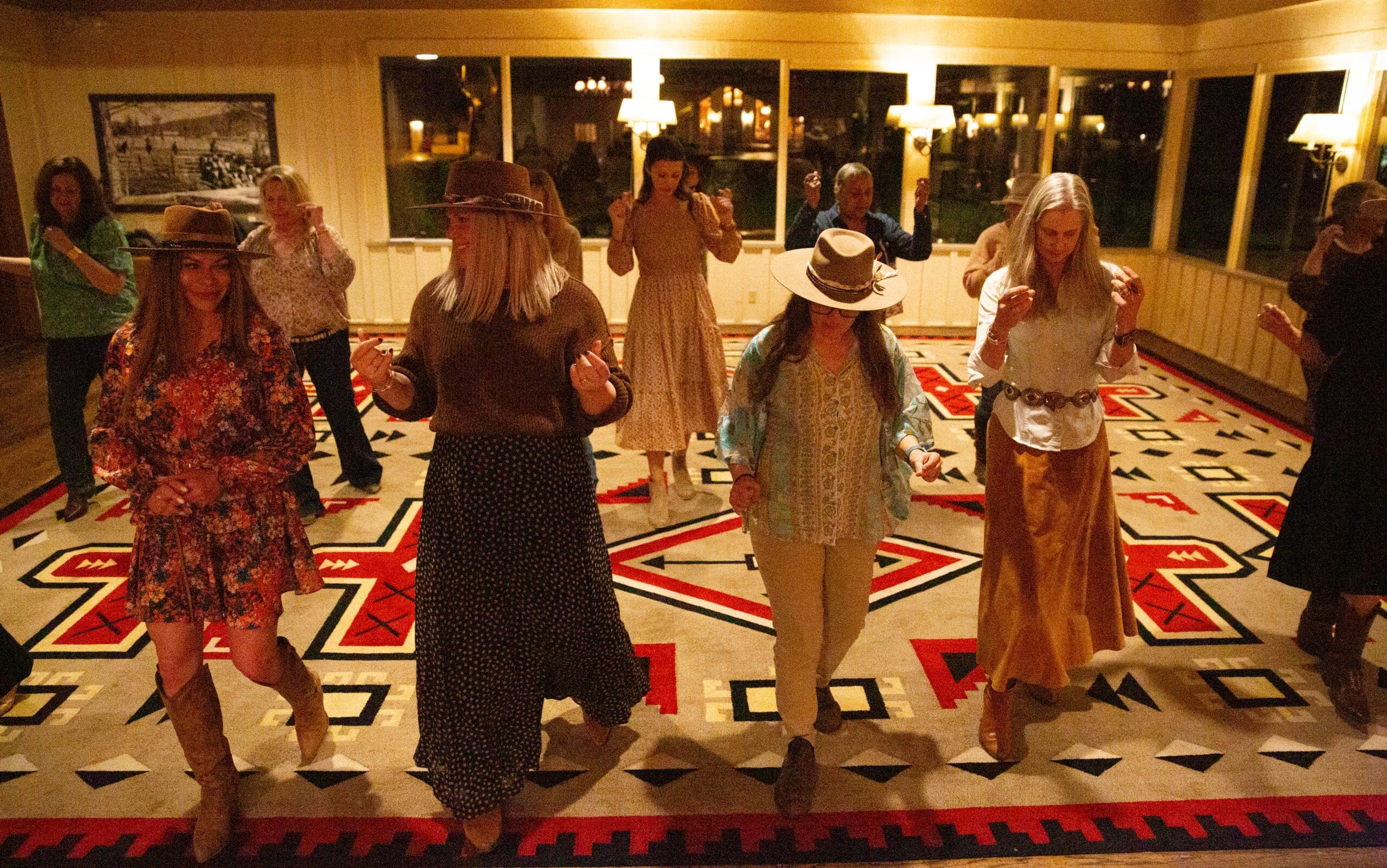 women line dancing